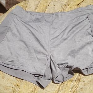 Reebok Women's Light Gray Athletic Shorts